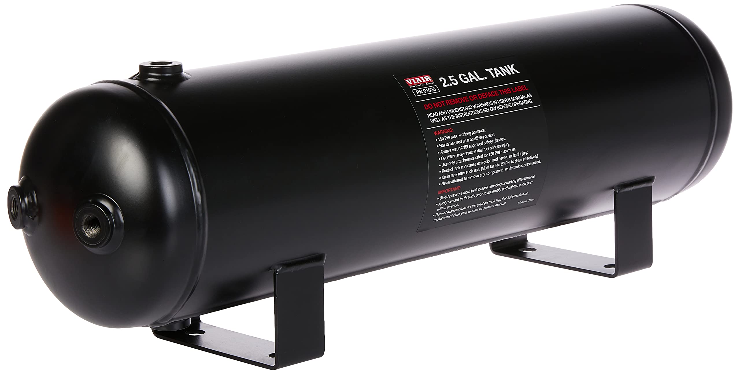 Black VIAIR 2.5 Gallon Tank (91025)