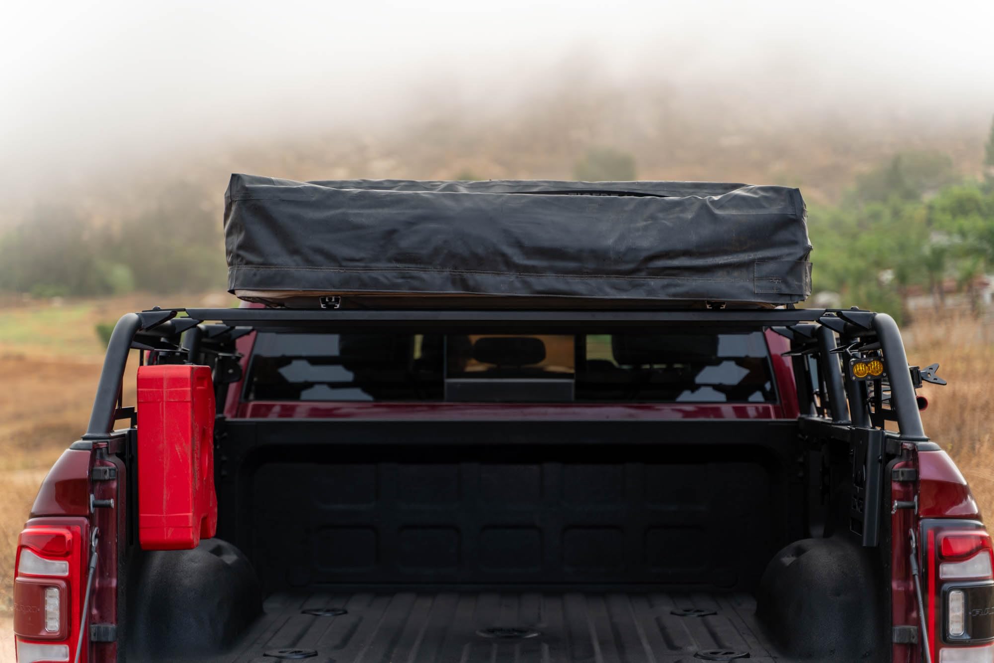 Universal Truck Bed Rack MTO Series for Full-Size Trucks | 10” Height to Keep a Low Wind Profile for Roof Top Tents | Works with or Without Factory Bed Side Rail Mounts | DV8 Offroad