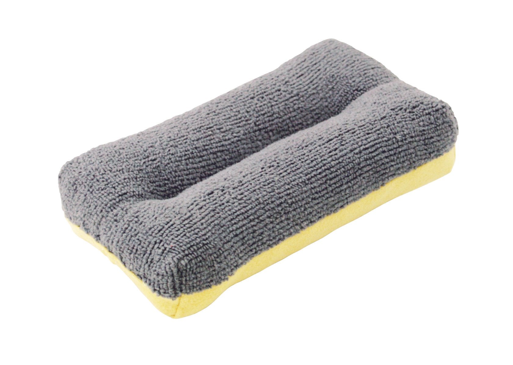 2-Sided Carrand Glass and Mirror Sponge, Yellow/Gray