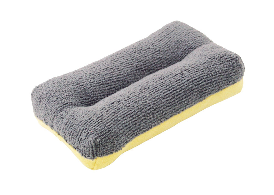 2-Sided Carrand Glass and Mirror Sponge, Yellow/Gray