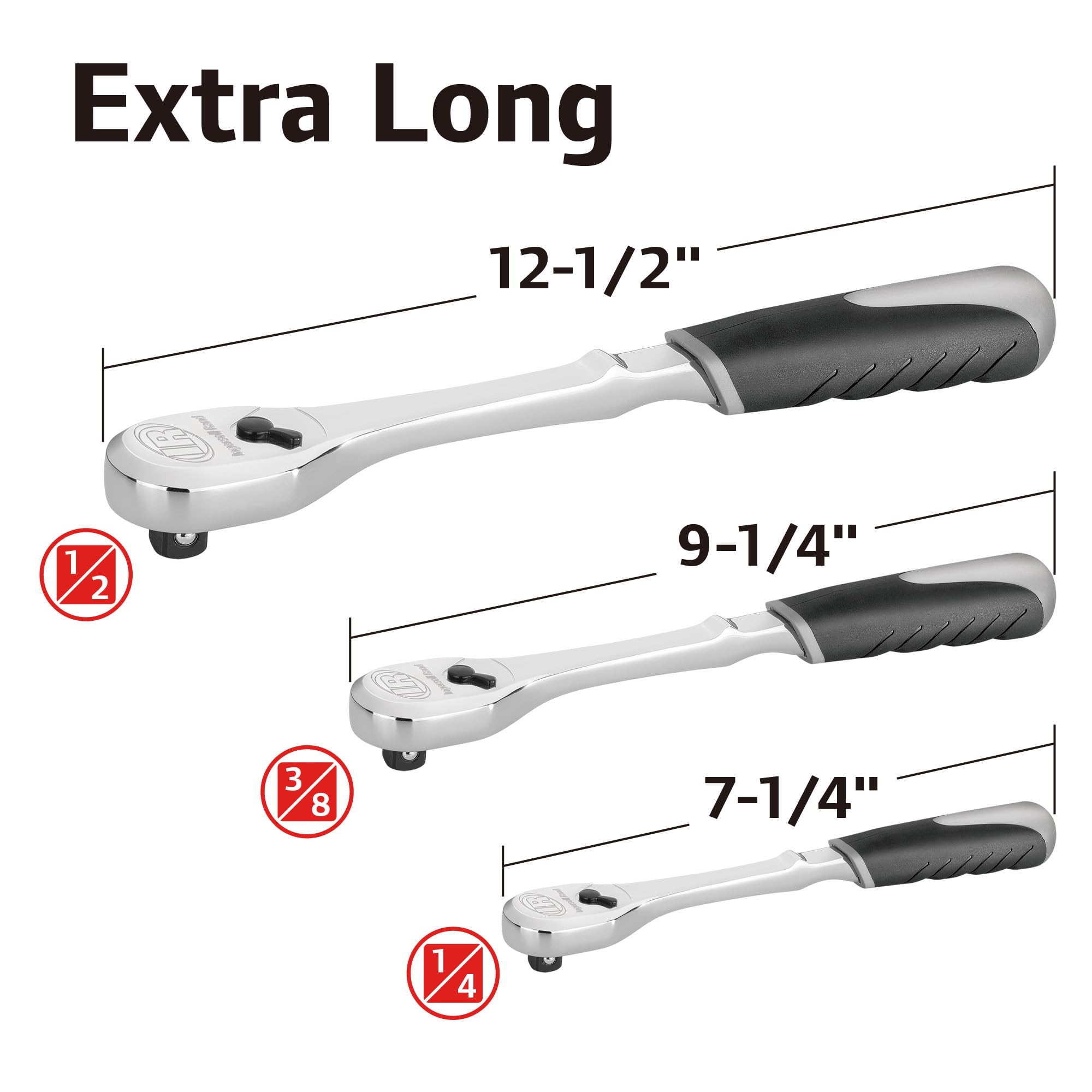 3/8 Inch Drive Ingersoll Rand 90 Teeth Ratchet With Double Injection Handle - 759992
