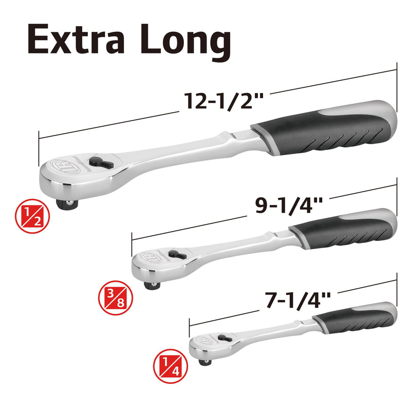 3/8 Inch Drive Ingersoll Rand 90 Teeth Ratchet With Double Injection Handle - 759992
