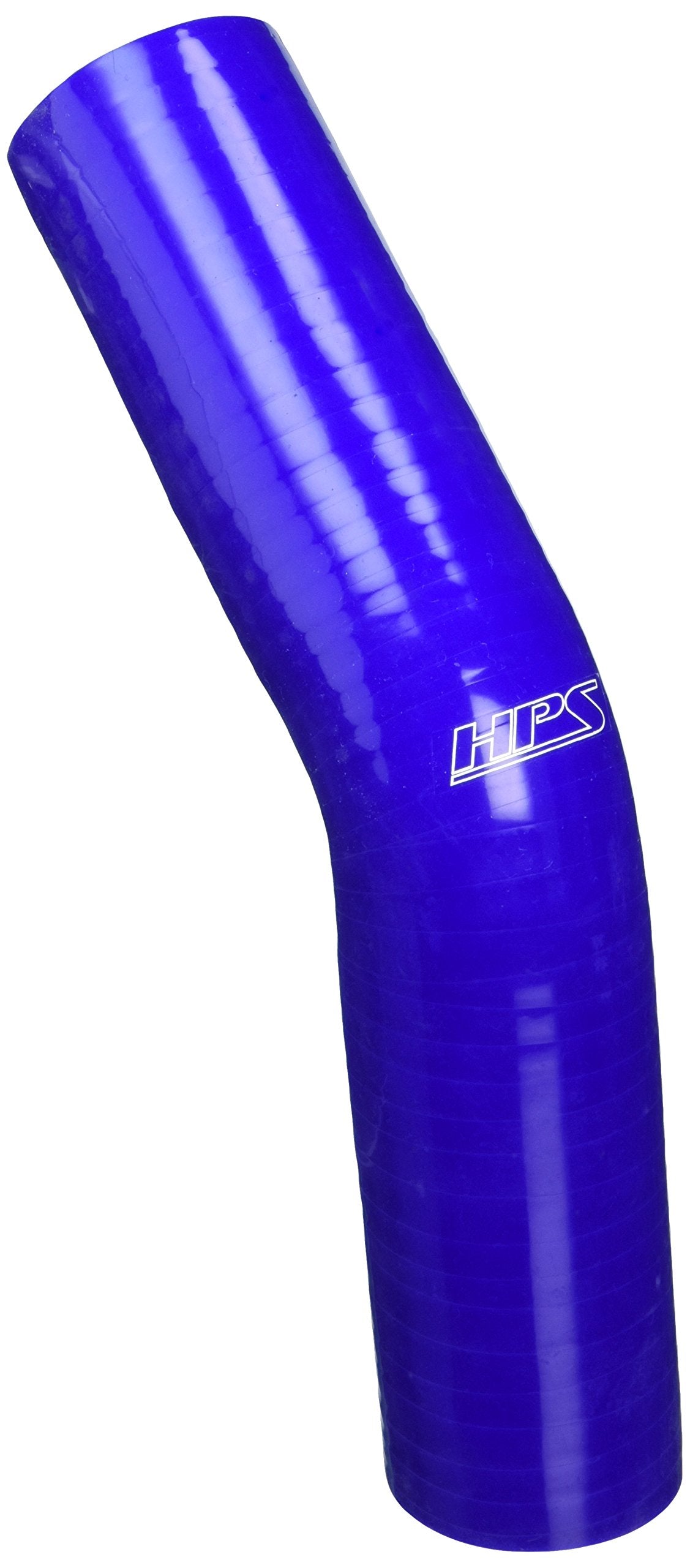 HPS Silicone High Temperature HTSEC45-187-BLUE 4-ply Reinforced 45 degree Elbow Coupler Hose, 75 PSI Maximum Pressure, 4" Leg Length on each side, 1-7/8" ID, Blue