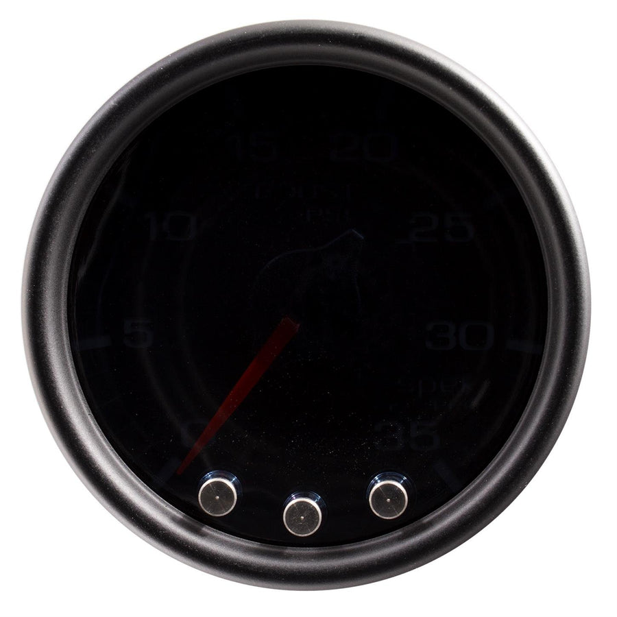 Gauge AUTO METER P30352 Boost (Spek-Pro 2 1/16", 35Psi, Stepper Motorwith Peak & Warn, Blacksmoke//Black, Spek-Pro)