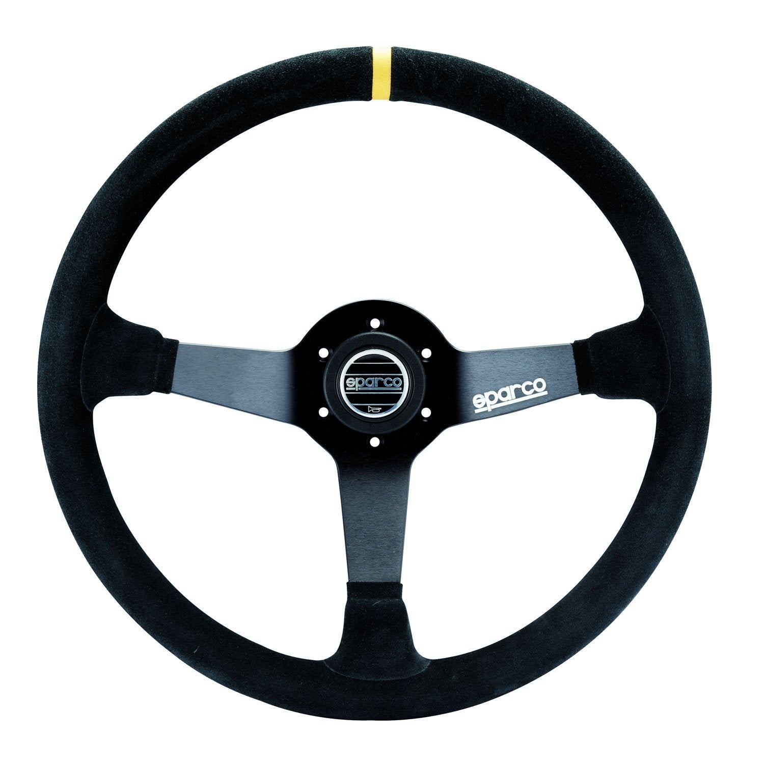 Black Sparco 015R345MSN Suede Steering Wheel