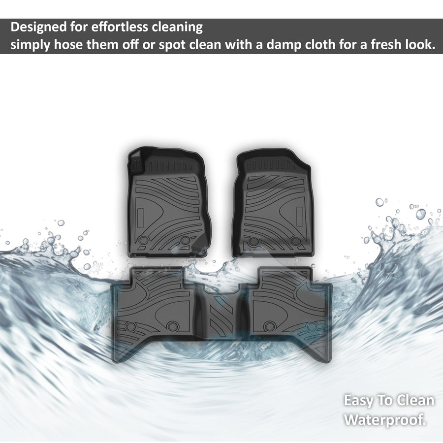TOTALINER Black Horse Heavy Duty Floor Mat Anti-Skid Black 1.37'' Thickness Compatible with 2015-2019 Chevrolet Colorado Crew Cab-FMCCO15