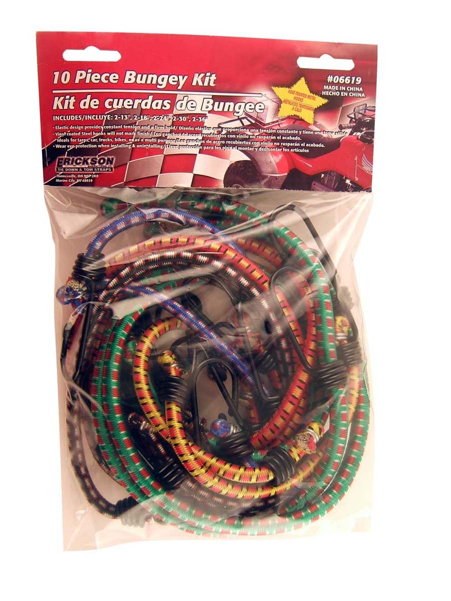 Multiple Length Erickson 06619 Bungey Cord Assortment, (Pack of 10)