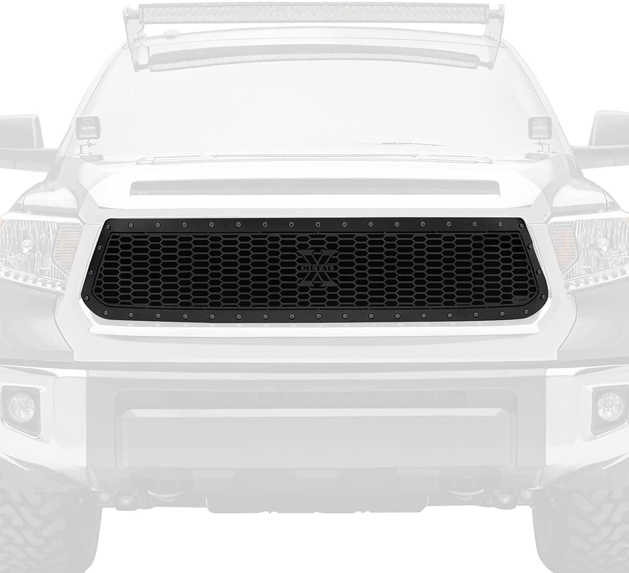 Stealth Laser X Grille, 2014-2017 Tundra, Black, 1 Pc, Replacement, Black Studs - PN #7719641-BR