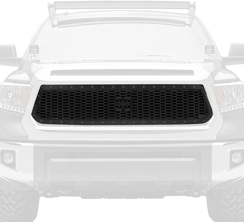 Stealth Laser X Grille, 2014-2017 Tundra, Black, 1 Pc, Replacement, Black Studs - PN #7719641-BR
