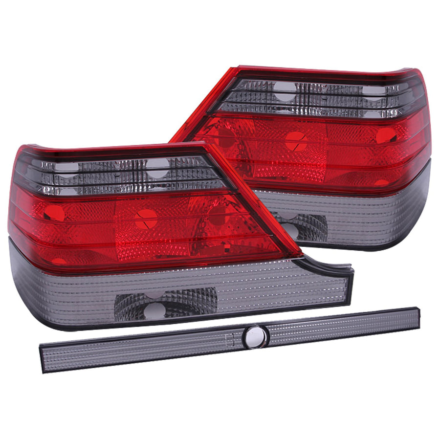 Mercedes-Benz Anzo USA 221154 Red/Smoke Tail Light Assembly - (Sold in Pairs)