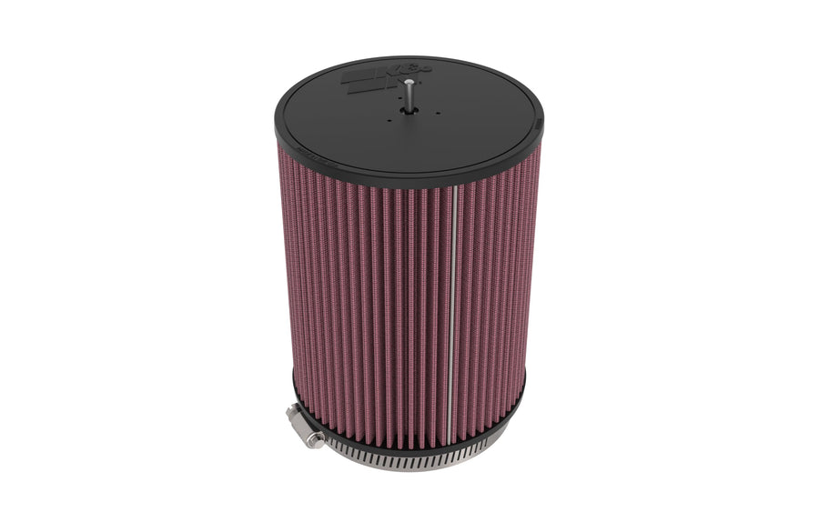 High-Flow K&N Original Lifetime Universal Clamp-On Filter: Washable, Replacement Engine Filter: Flange Diameter: 5.5 In, Filter Height: 9 In, Flange Length: 1 In, Shape: Round Straight, RU-3150