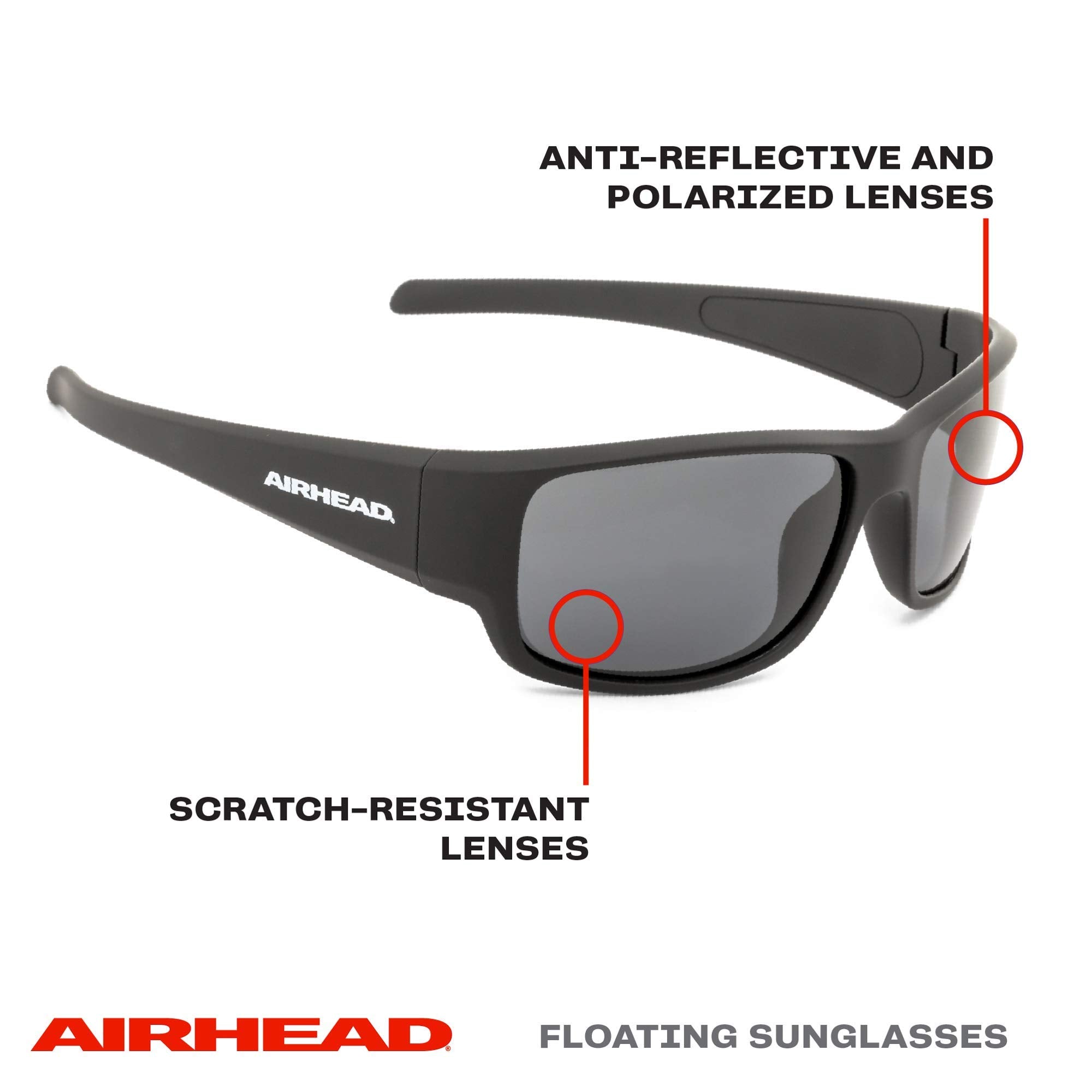 Sport AIRHEAD Round Sunglasses, Black, Adult