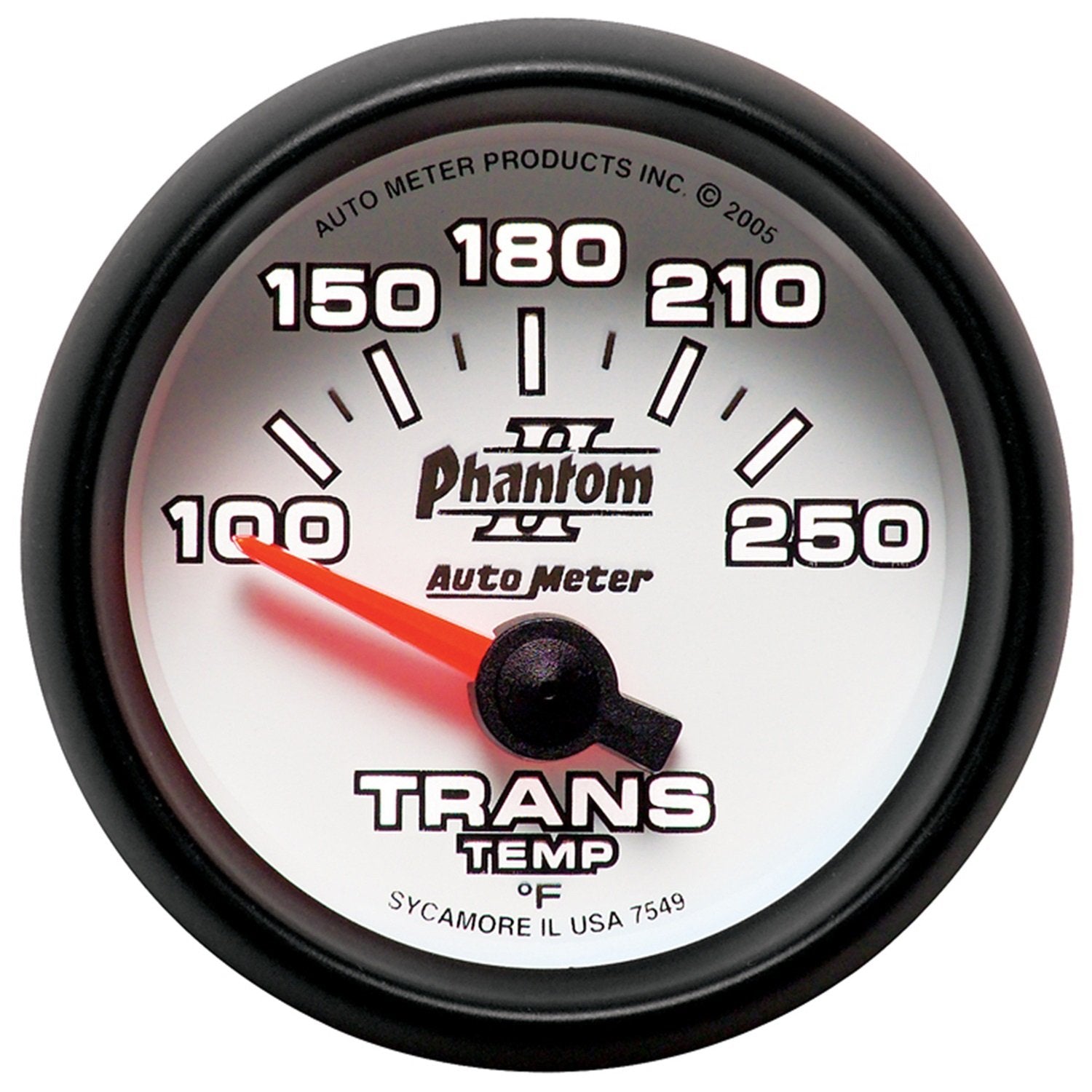 Auto Meter Phantom II 7549 Electric Transmission Temperature Gauge, 2 1/16"