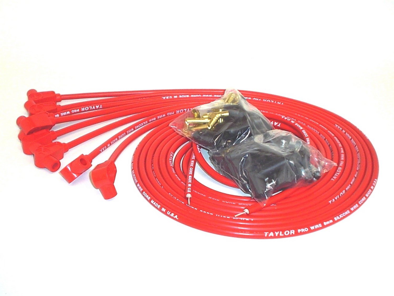 8mm Taylor Cable Pro Wire Red Spark Plug Wire Set 70250