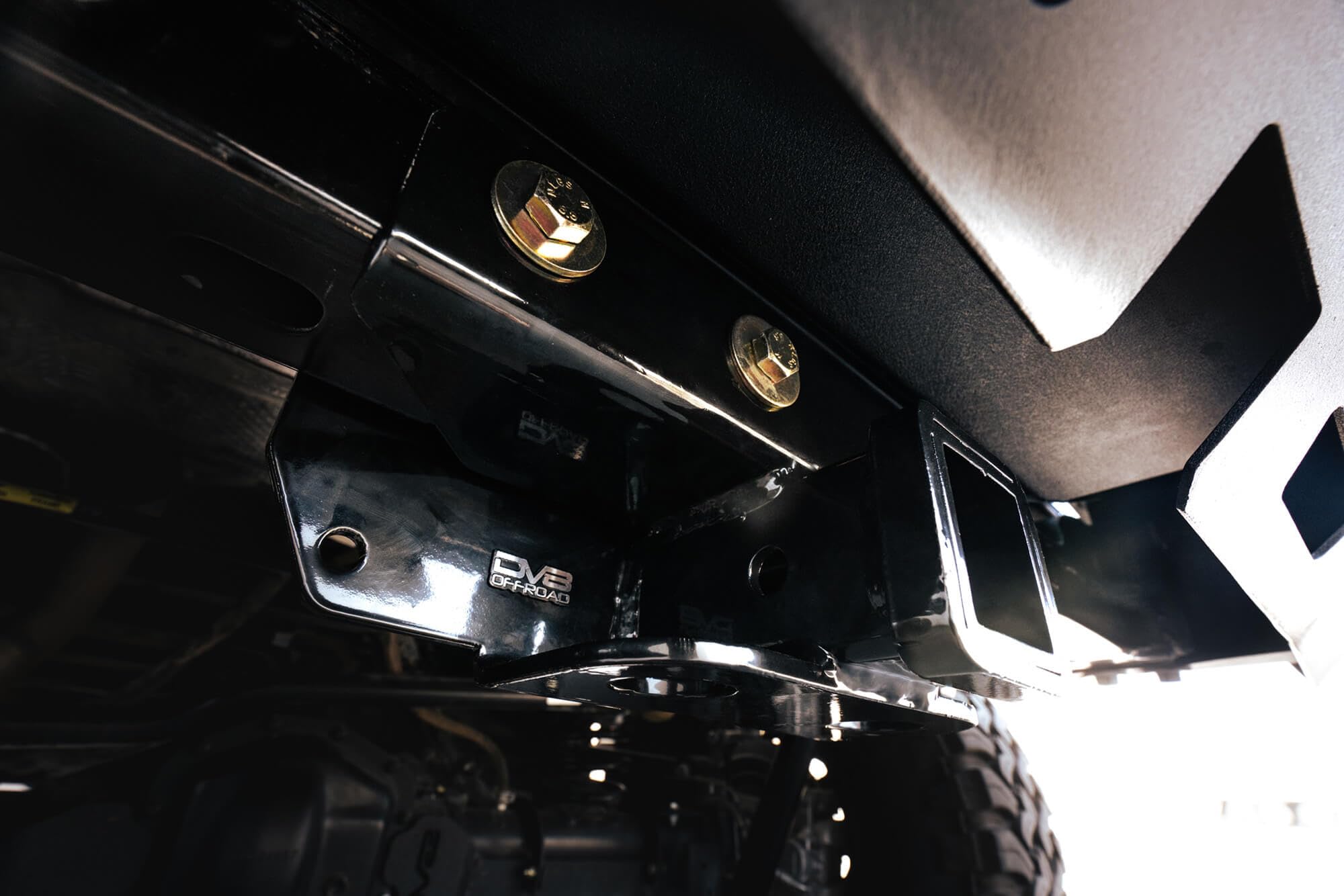 2" DV8 Offroad Bolt-on Hitch Compatible with Jeep Wrangler JL & JK (2007-Current) | Heavy Duty Factory Frame Mounted | Flat 4-Pin Mount Included | Bolt-on Installation | Black Finish