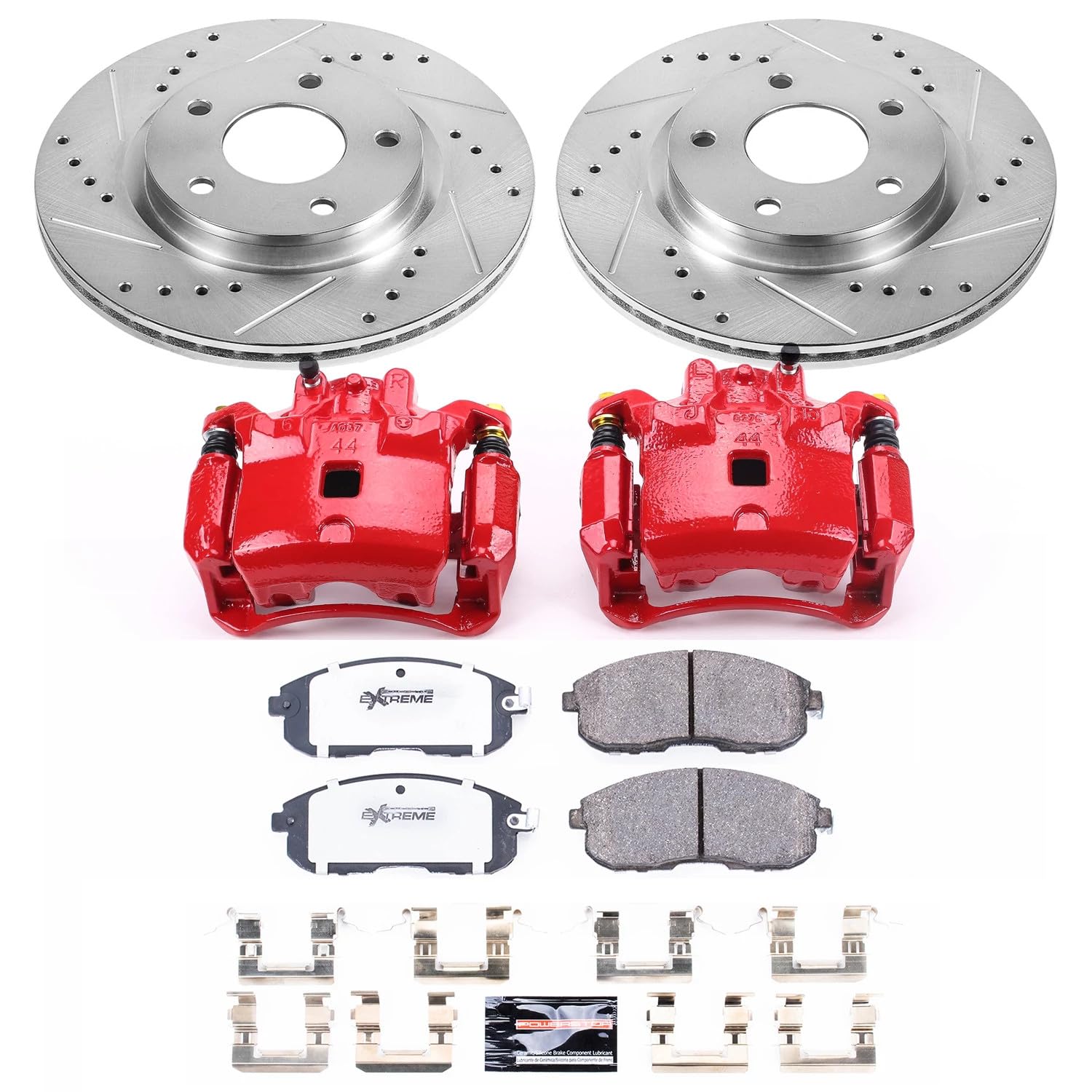 Power Stop Z26 KC6961-26 Front Brake Kit Street Warrior Nissan For Nissan Sentra 2013-2019 [Model Specific]