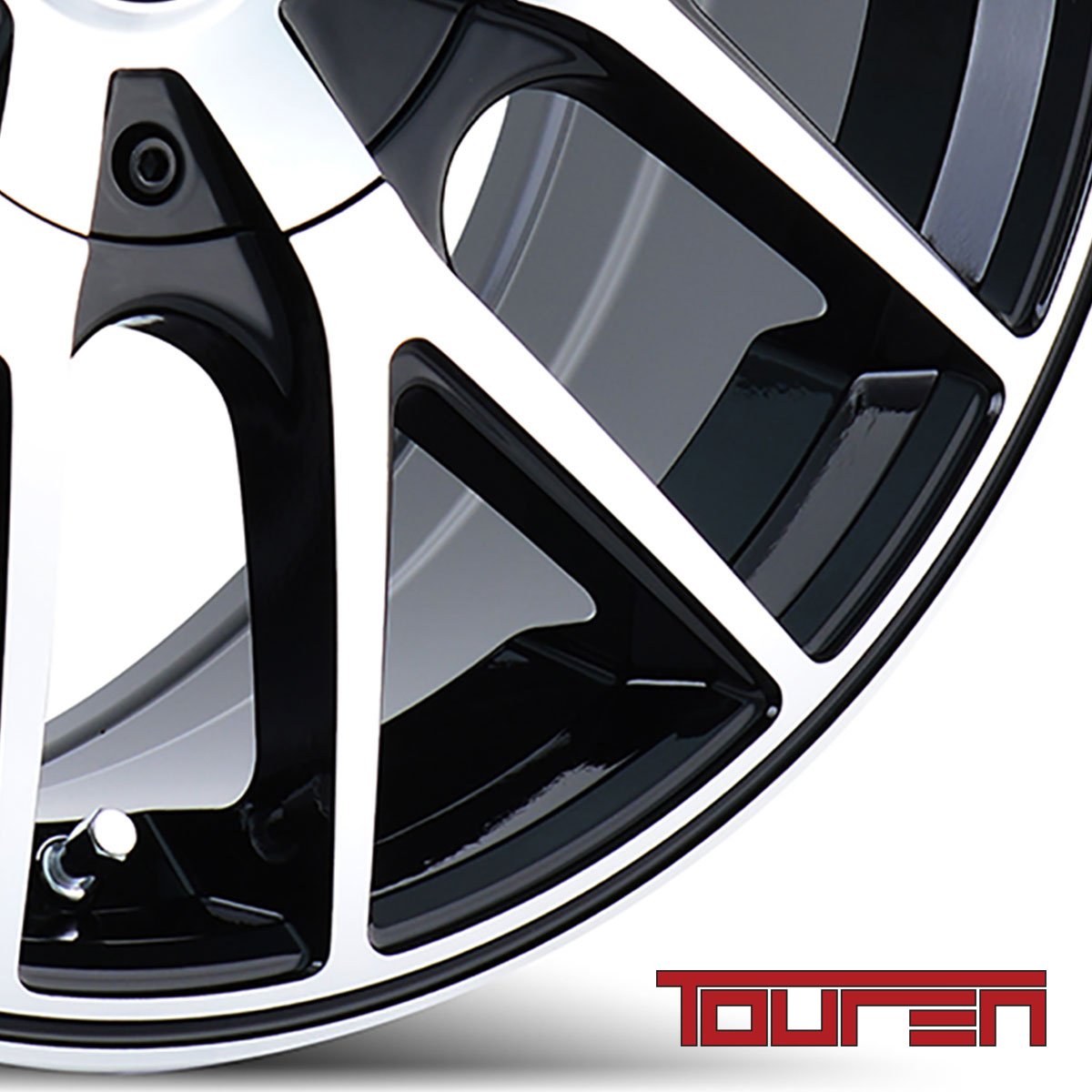 20x8.5 TR60, Bolt Pattern: 5x108/4.5, Offset: 40, BLACK/MACHINED FACE/BLACK RING, set of 1