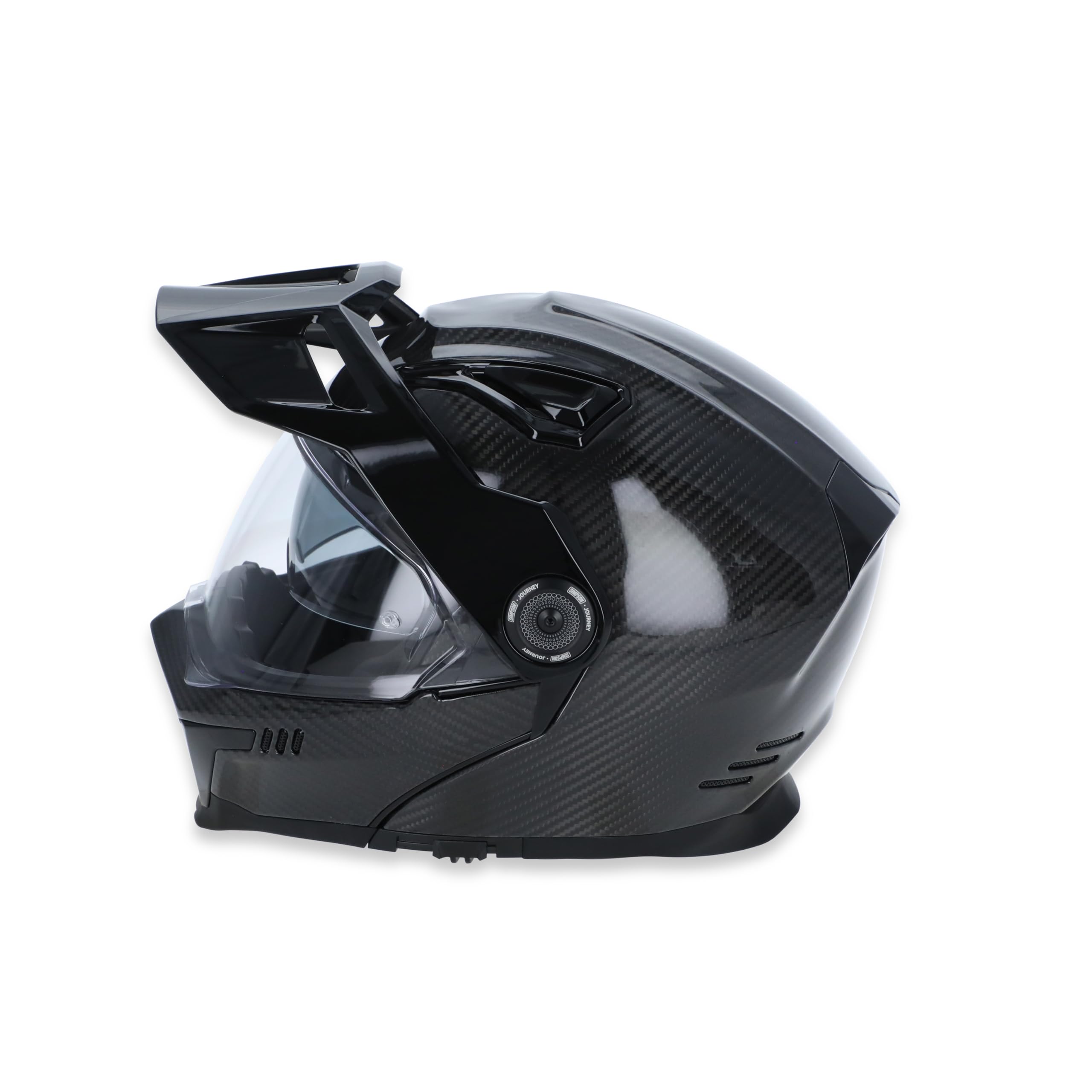 Journey Simpson Bandit Motorcycle Helmet - Carbon - 2XL | Off Road Dirt Bike UTV Motocross ATV | Modular Full-Face Flip Up | Clear Pinlock Anti-Fog Visor Shield | DOT ECE Certified (JBC2X)
