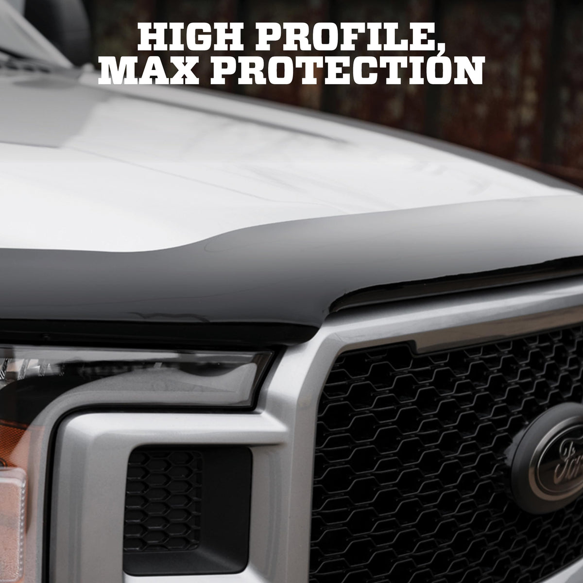 Husky Liners Hood Protector | 2009-2024 Ram 1500 Fits (19-24 Classic Body Only, Excludes Rebel Models), High Profile/Bug Shield - 1 pc., Smoke | 2815045