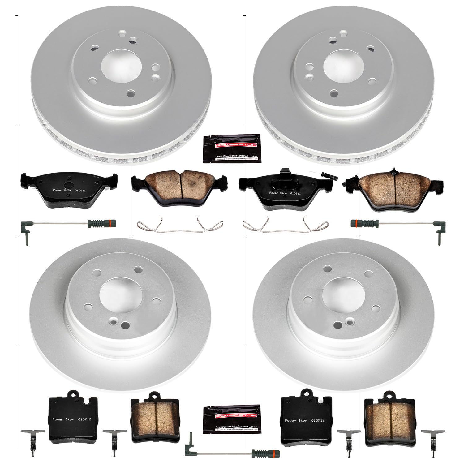 Power Stop Z23 Evolution Geomet Coated Brake Kit Front and Rear For Mercedes-Benz CLK430 2000-2003 [Model Specific]