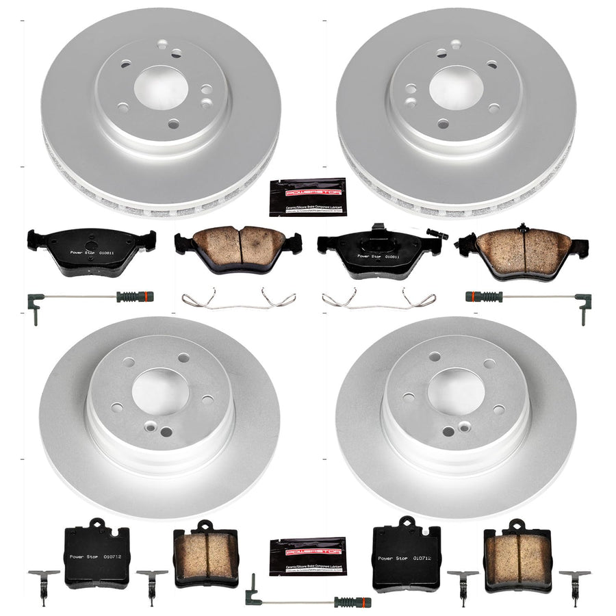 Power Stop Z23 Evolution Geomet Coated Brake Kit Front and Rear For Mercedes-Benz CLK430 2000-2003 [Model Specific]