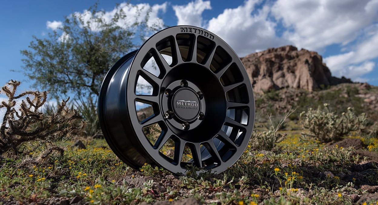 Black Method Race Wheels 707 Bead Grip Wheel with Matte (15 x 7. inches /5 x 100 mm, 15 mm Offset)