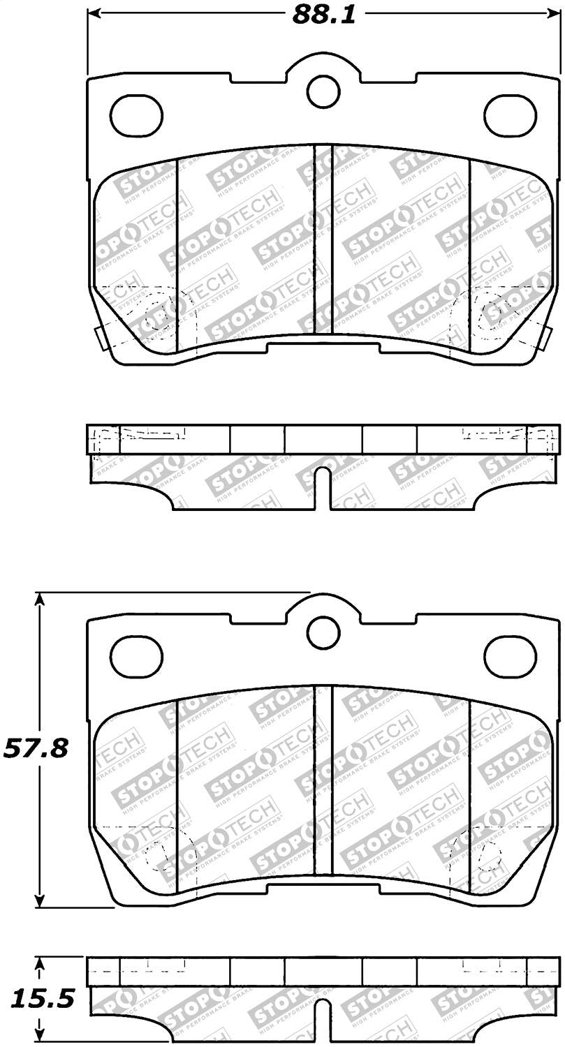 Brake Pads StopTech 305.11130 Street Select with Hardware