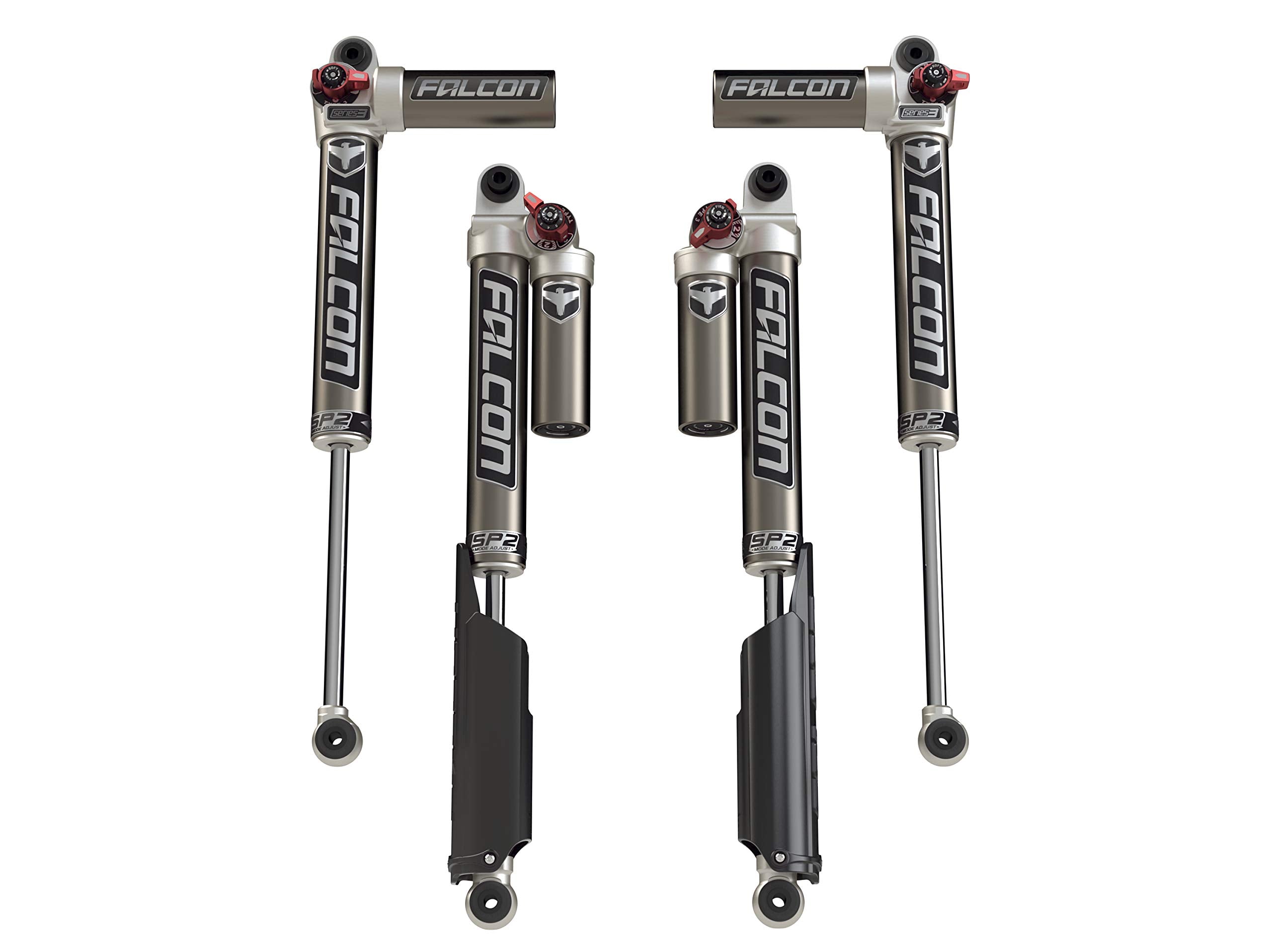 Falcon JLU 4-Door SP2 3.3 Fast Adjust Piggyback Shocks (2-4.5” Lift)