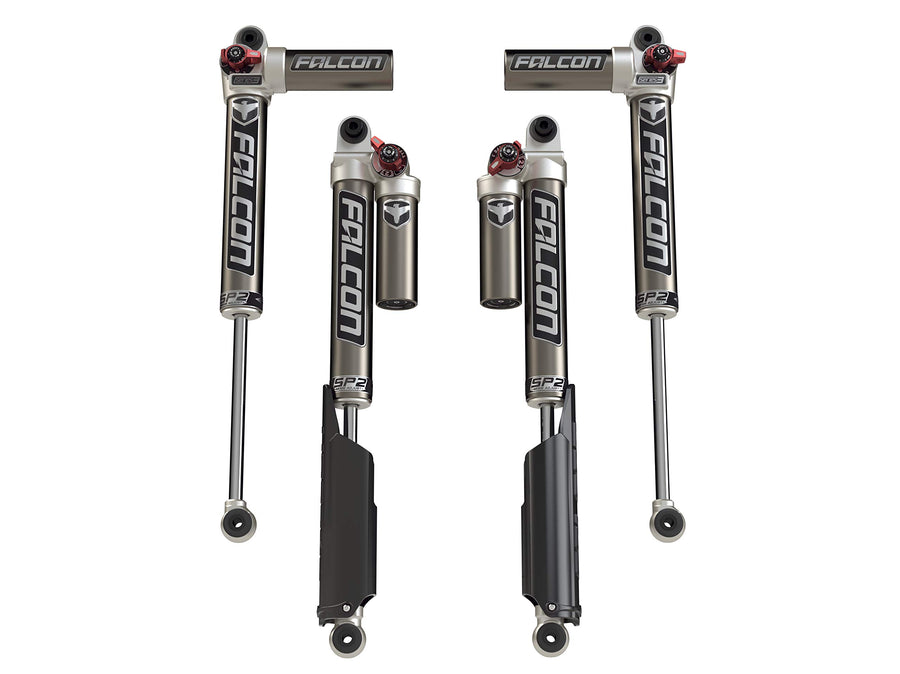 Falcon JLU 4-Door SP2 3.3 Fast Adjust Piggyback Shocks (2-4.5” Lift)