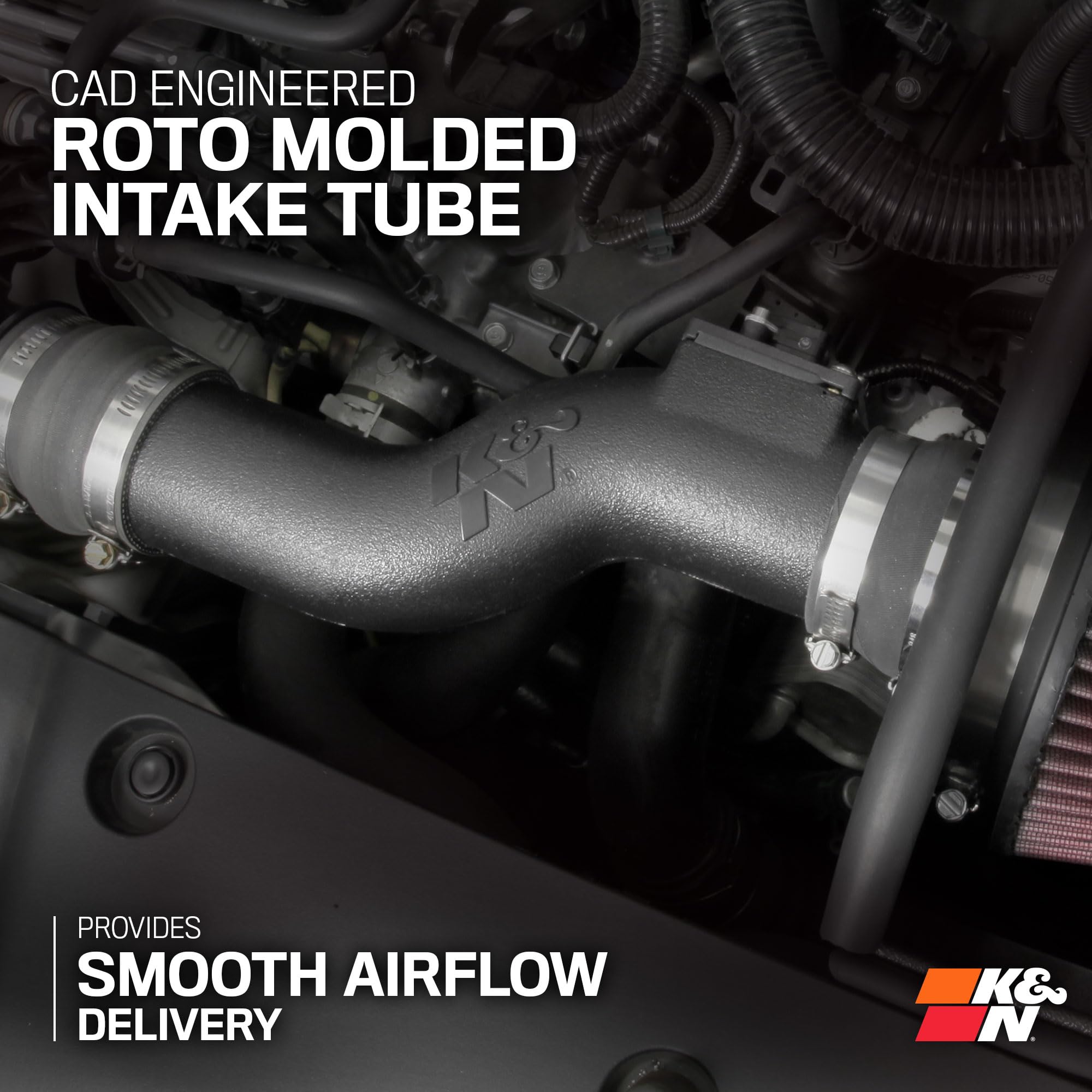 Cold Air Intake System K&N: High-Flow Air Filter, Increase Performance & Acceleration: Compatible with 2016-2021 HONDA: Civic, 63-3516