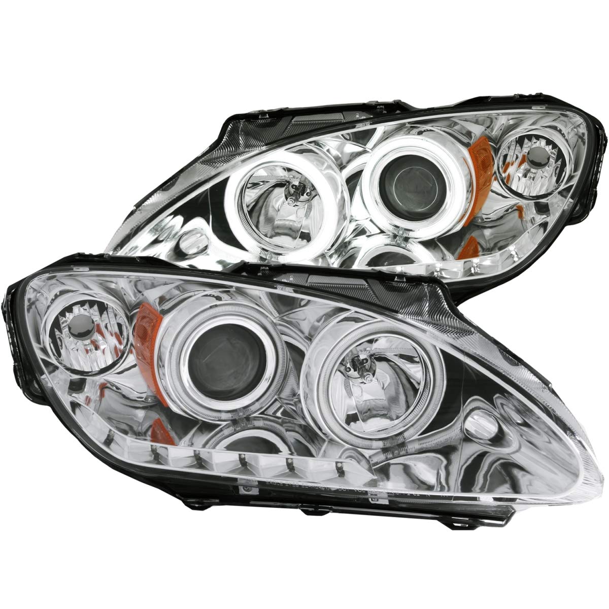 Halogen Projector Headlight AnzoUSA 121392 for Honda S2000 Chrome/Clear/Amber