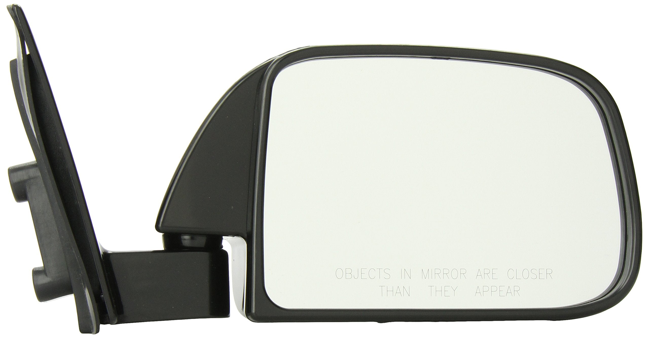 Fit System Side Passenger Mirror for Toyota Pick-Up Window Mount, w/o Vent, Black, Manual, Foldaway