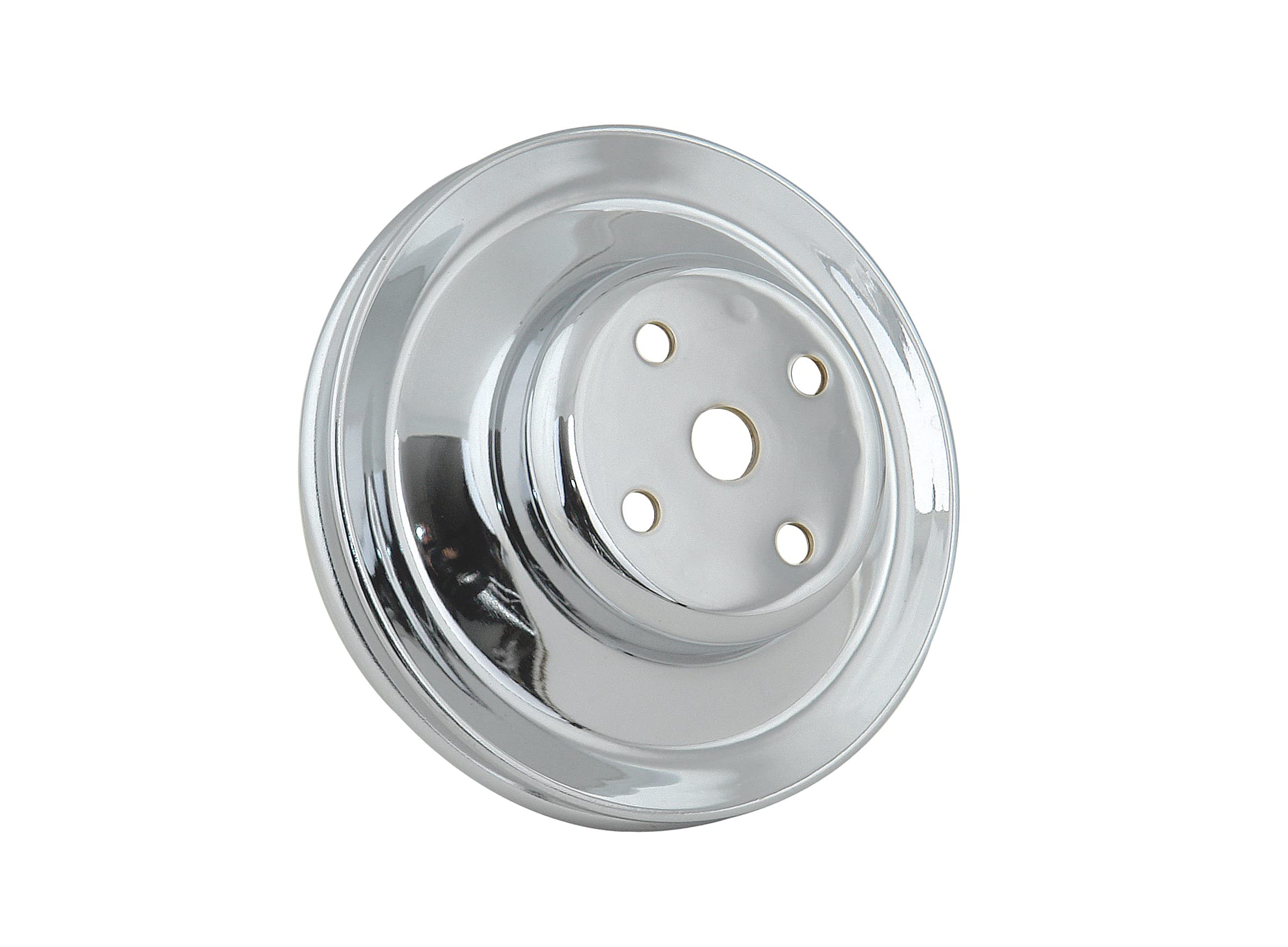 Chrome Mr. Gasket 4967 Water Pump Pulley-Double Groove