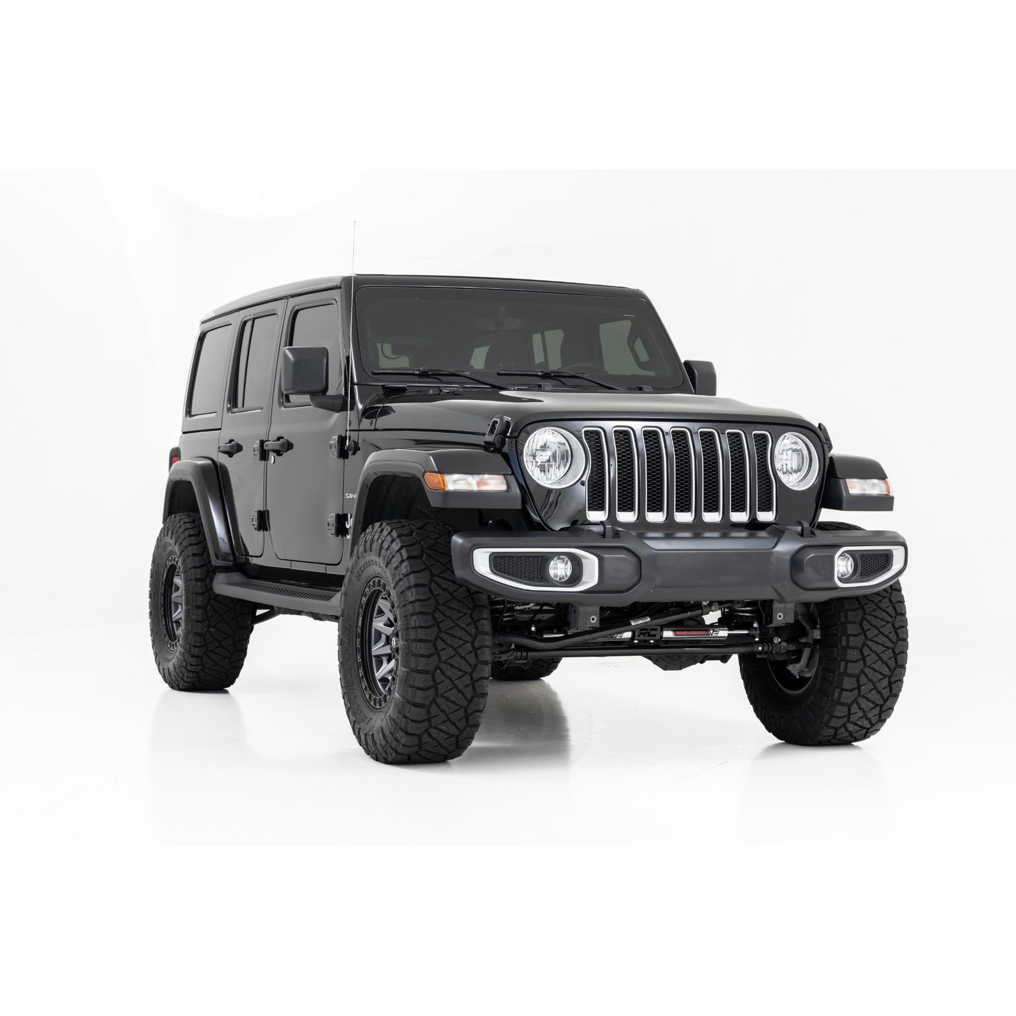Rough Country 2.5" Lift Kit for Jeep Wrangler Unlimited 4-Door w/ V2 Shocks (2024-2025) - Dialed-In Suspension for Rugged Off-Road Handling