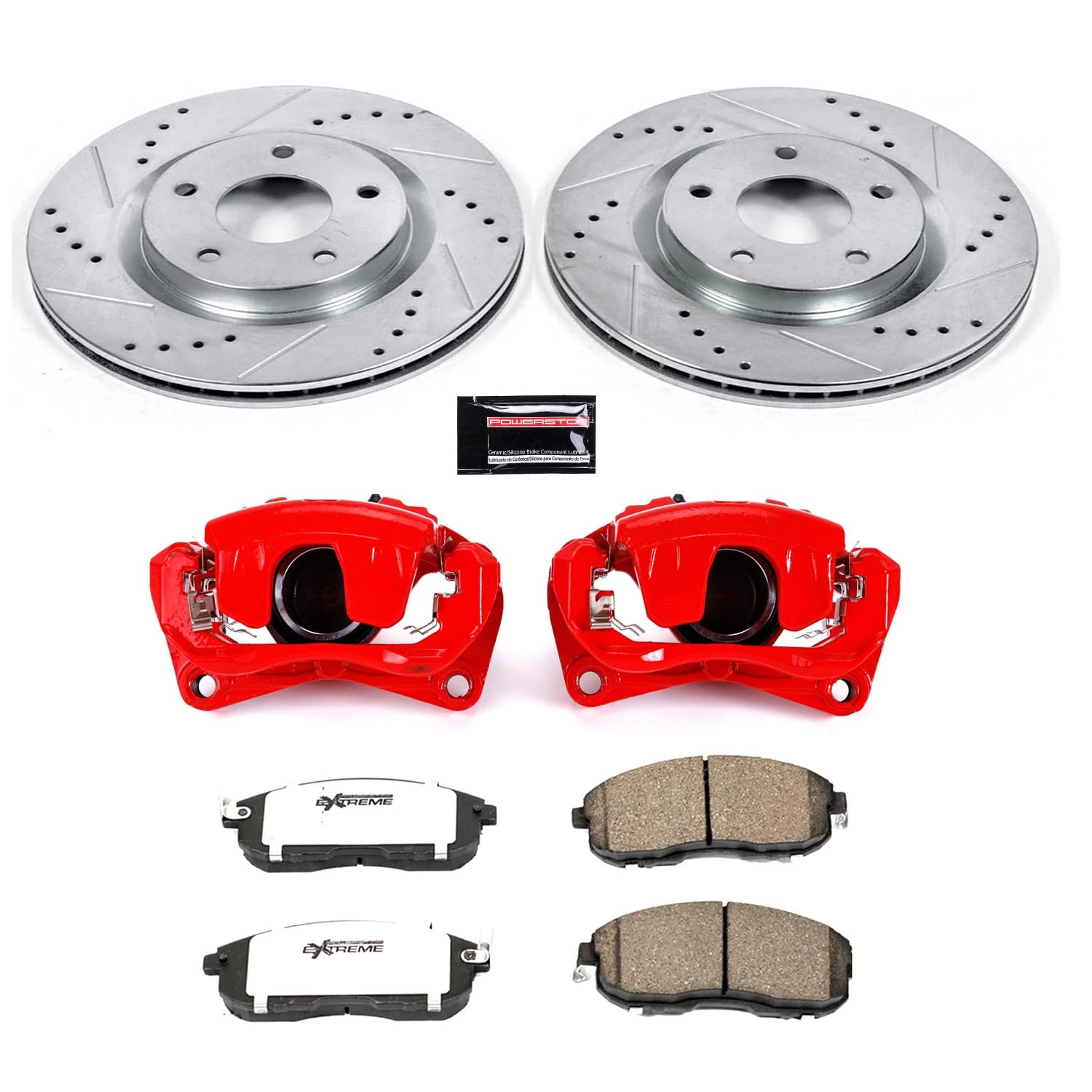 Power Stop Front KC5217A-26 Z26 Street Warrior Brake Kit For Nissan Sentra 2007-2012 [Model Specific]