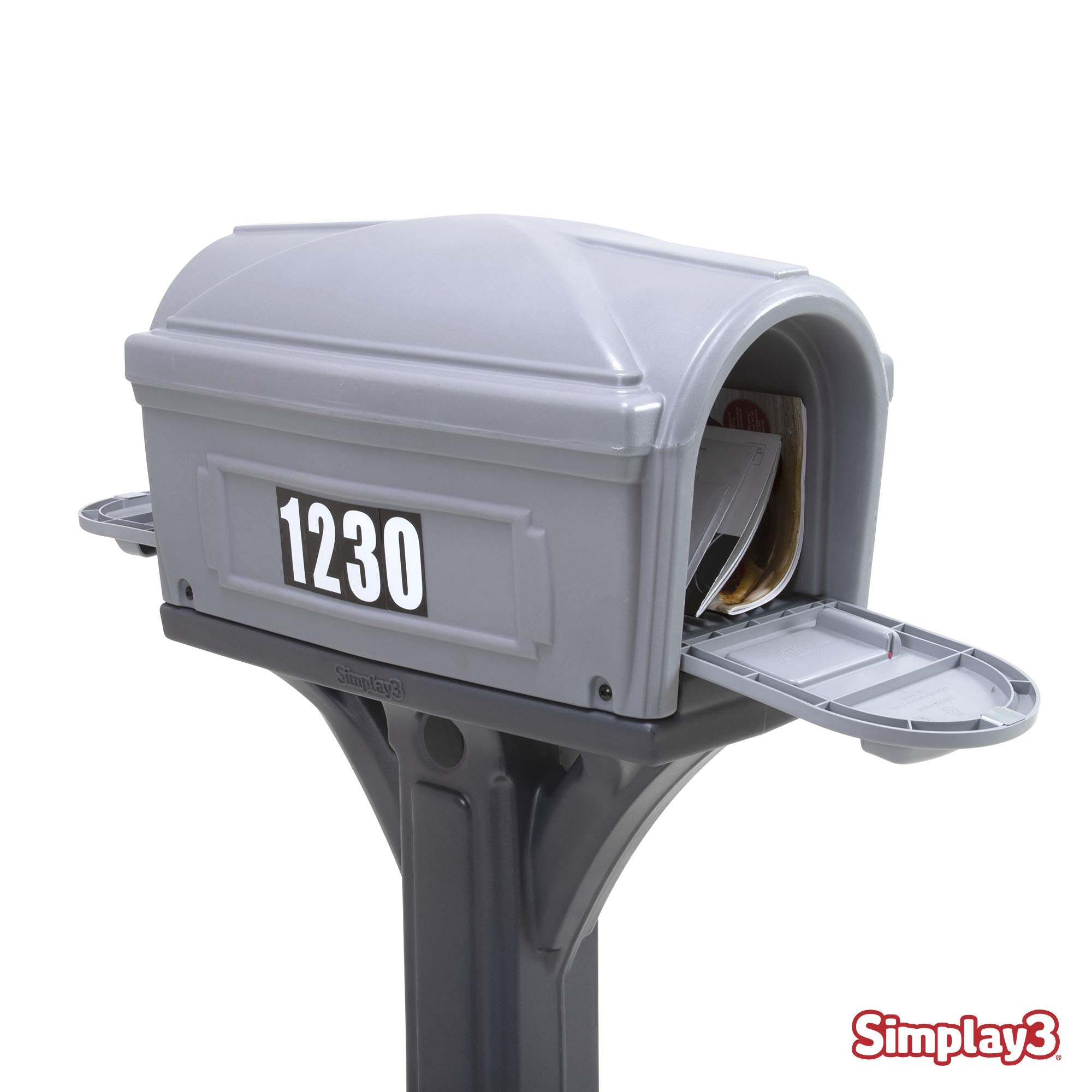 Easy Up Simplay3 Dig-Free Classic Mailbox (Steel Gray/Charcoal)
