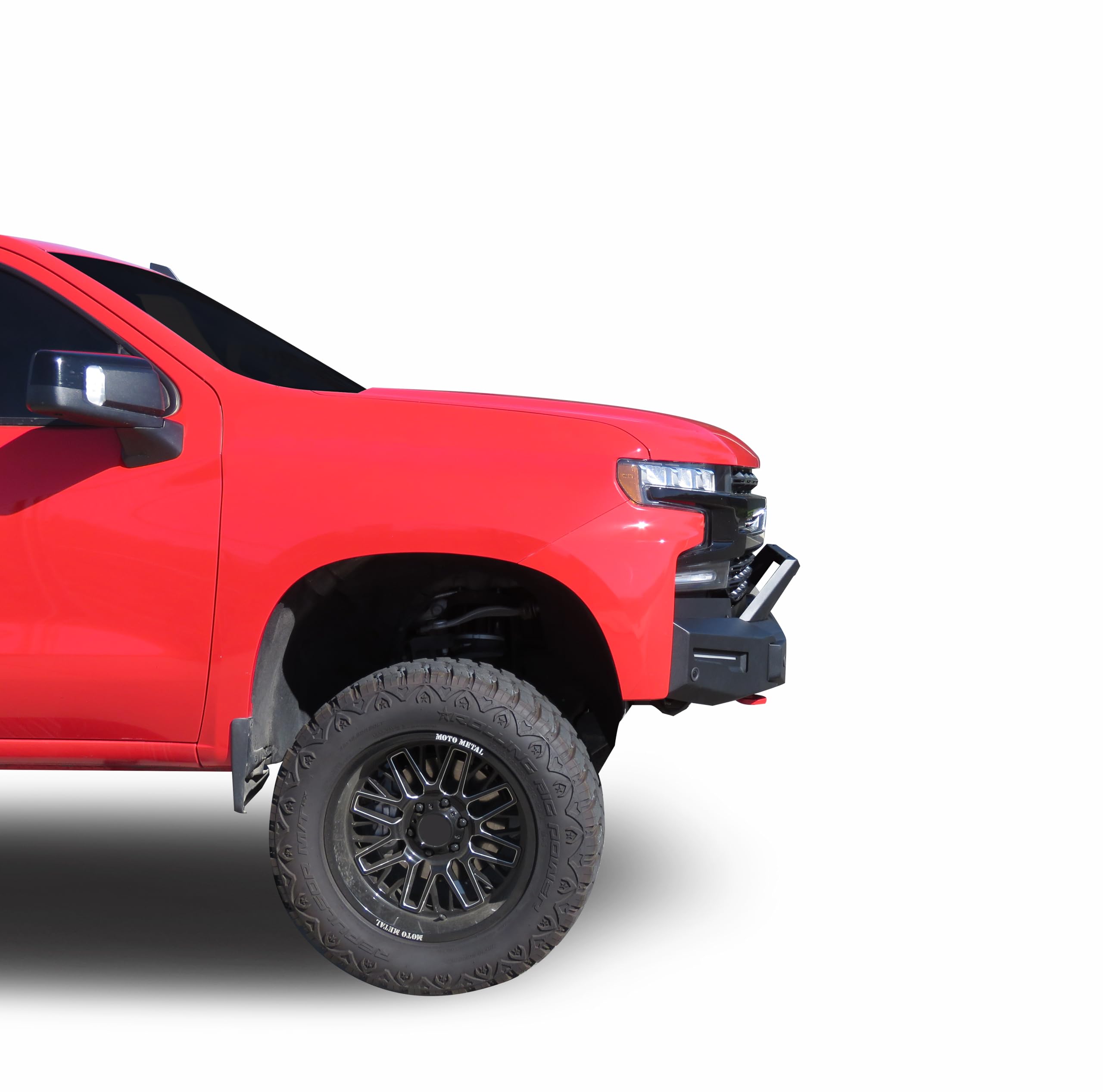 Heavy Duty Black Horse Armour II Modular Front Bumper Matte Black Compatible with 2019-2021 Chevrolet Silverado 1500-AFB-SI20