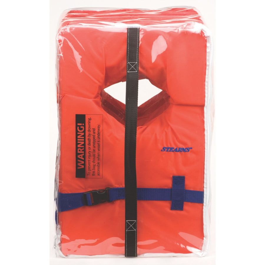 Stearns 4-Pack of Life Vests PFD, USCG-Approved Type II Life Jackets, Universal Size, Flotation Vests for Boat & Swim Safety