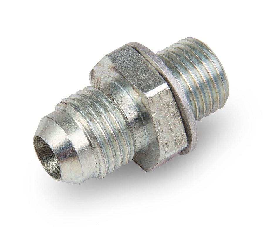 Earl's Straight 961980ERL Transmission Adapter -6 Male to 1/4-18 NPSM Male - Short (Front)