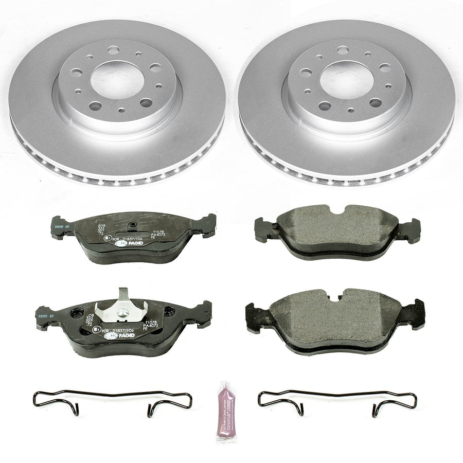 Power Stop ESK572 Euro-Stop Front Brake Kit For Volvo 850 1994-1997, Volvo C70 1998-2004, Volvo S70 1998-2000, Volvo V70 1998-2000 [Model Specific]