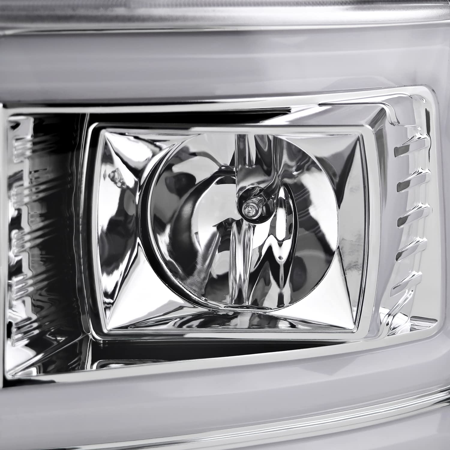 Chrome Sequential Switchback Projector Headlights SPEC-D TUNING Compatible with 2008-2010 Ford F-250, F-350, F-450