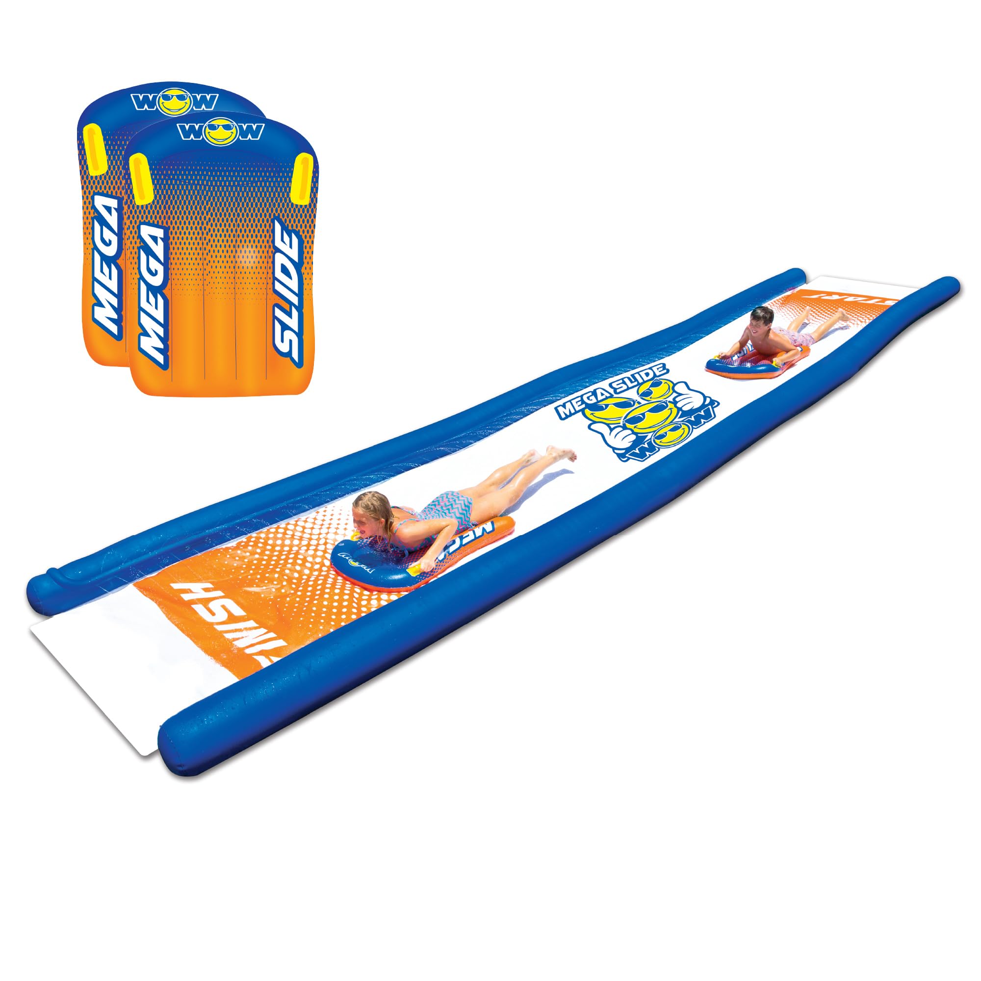 Mega Slide Wow Sports, Slip and Slide for Adults and Kids, Giant Backyard Waterslide with Sprinkler, Extra Long 25 ft x 6 ft