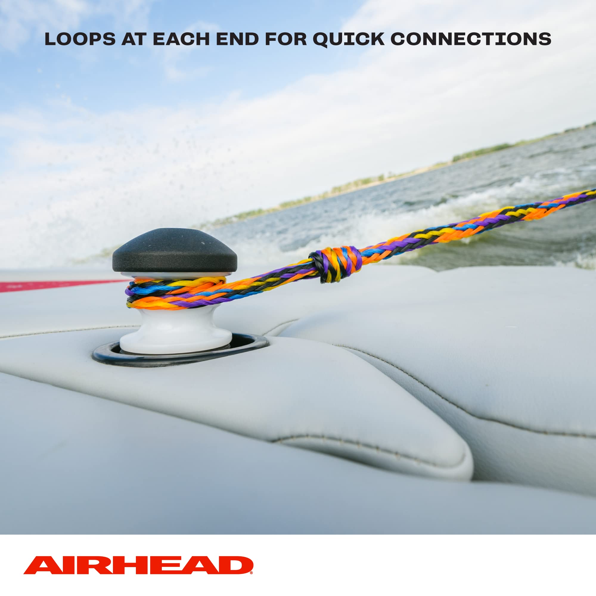 Tow Rope Airhead, 1-4 Rider Rope for Towable Tubes Multi, 9/16"