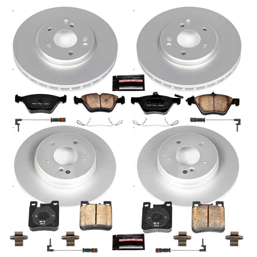 Power Stop Z23 Evolution Geomet Coated Brake Kit For Mercedes CLK320, Mercedes CLK, Mercedes E300, Mercedes E320, Mercedes E, Mercedes E430 [Model Specific] Front and Rear