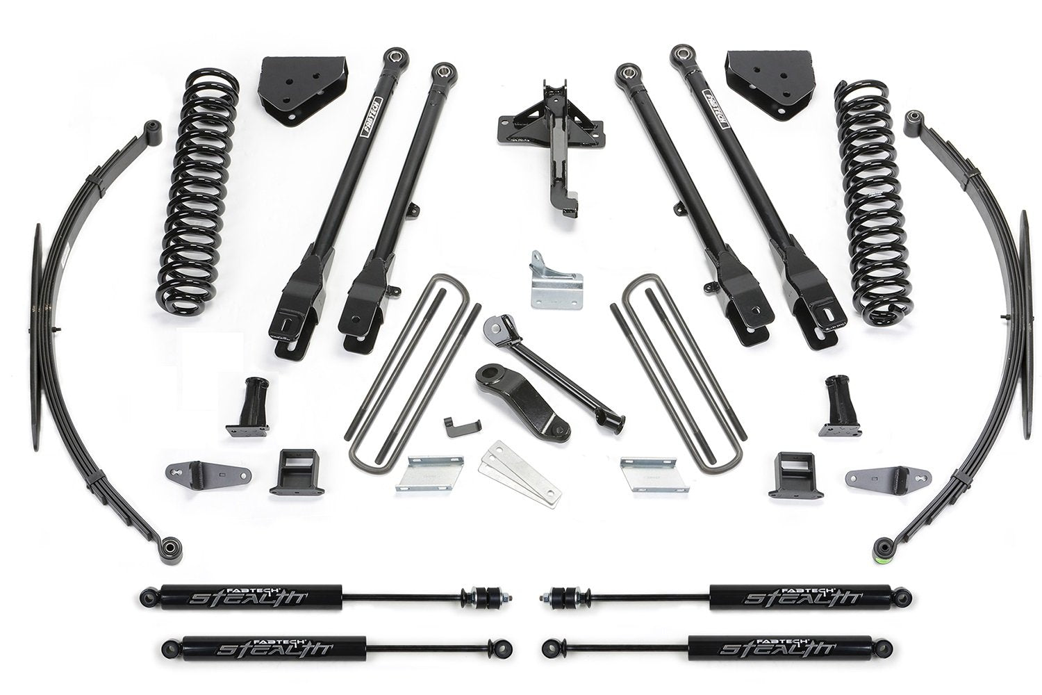 K2129M Fabtech 4 Link Lift System w/Stealth Monotube Shocks 8 in. Lift 4 Link Lift System