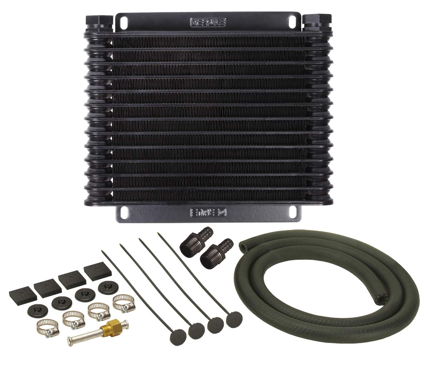 Derale Series 9000 13613 Plate and Fin Transmission Oil Cooler,Black
