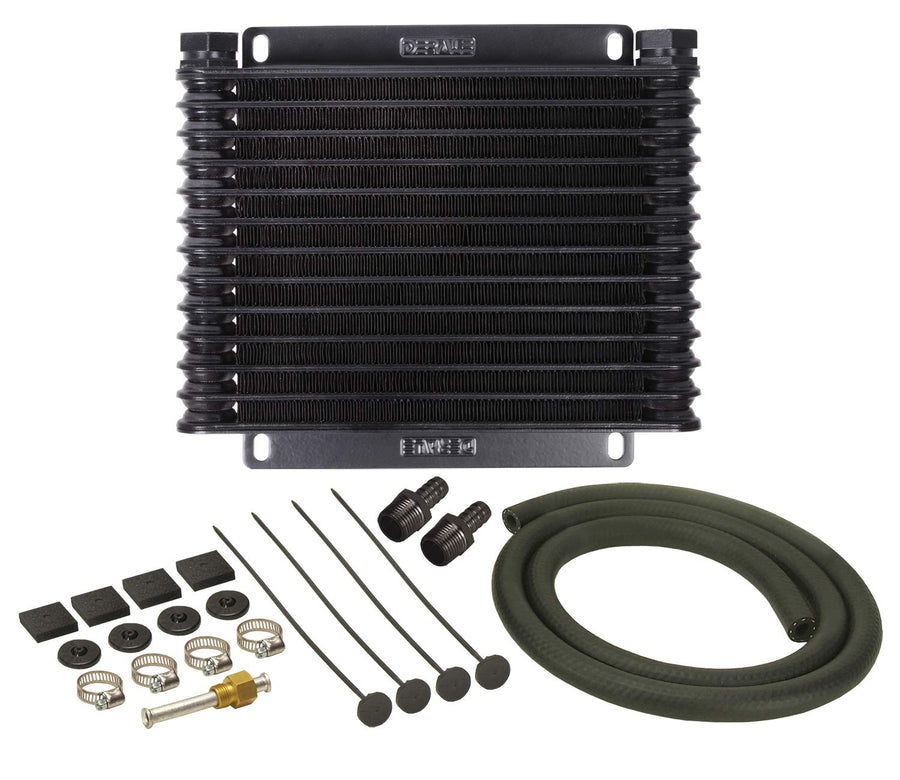Derale Series 9000 13613 Plate and Fin Transmission Oil Cooler,Black
