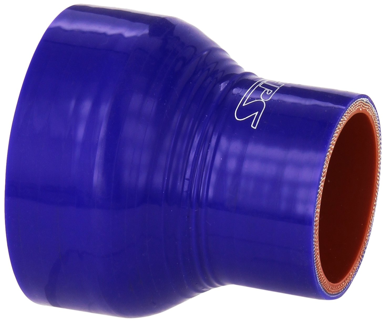 HPS Silicone HTSR-175-275-BLUE High Temperature 4-ply Reinforced Reducer Coupler Hose, 80 PSI Maximum Pressure, 3" Length, 1-3/4" > 2-3/4" ID, Blue