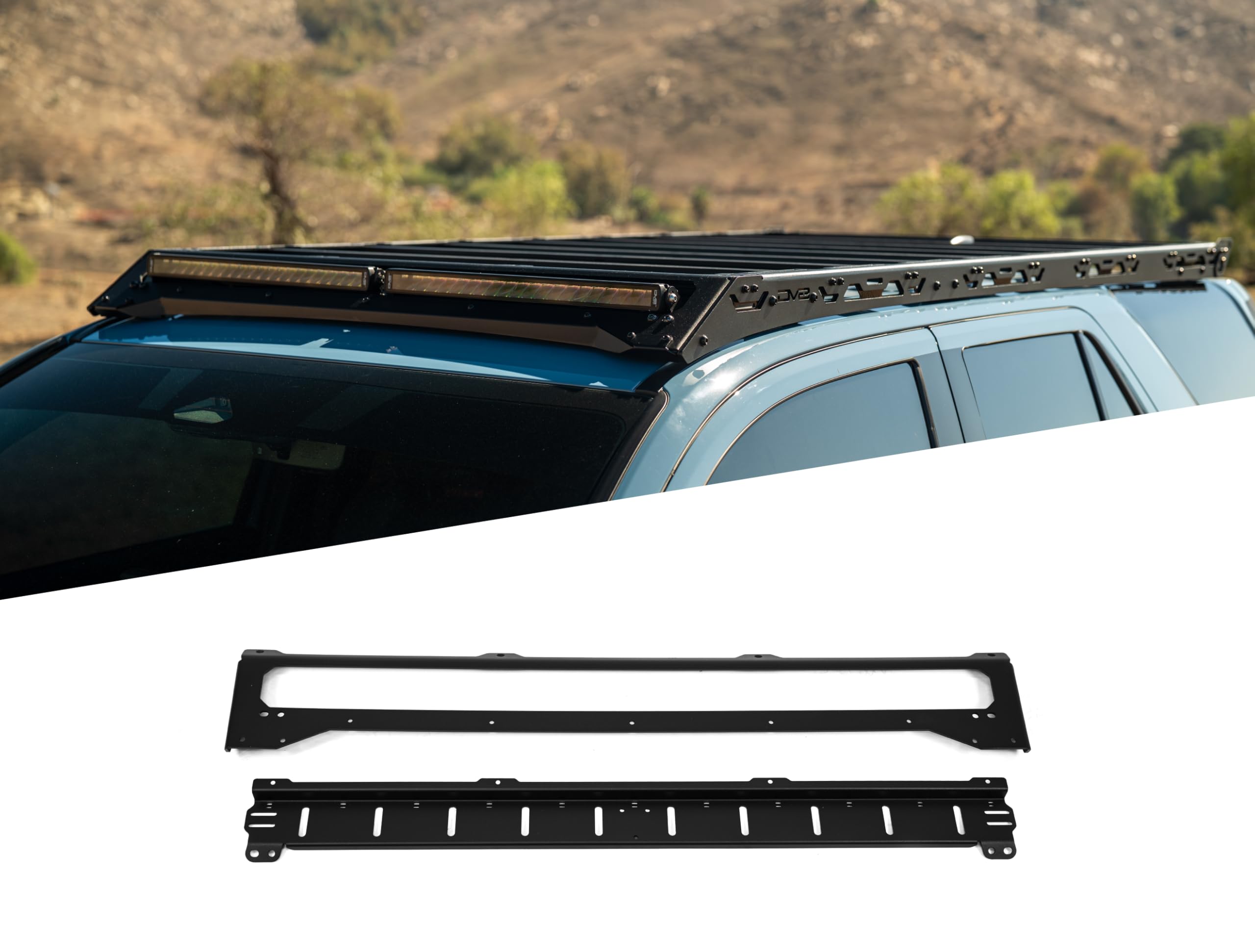 Cutout Light Front Fairing for DV8 Offroad's Spec Series Roof Rack for 2025-2026 Toyota 4Runner | Runs (1) 40" Light Bar, (2) 20" Light Bars, or (10) 3" Pod Lights | Fully Bolt-On | Low-Profile Design