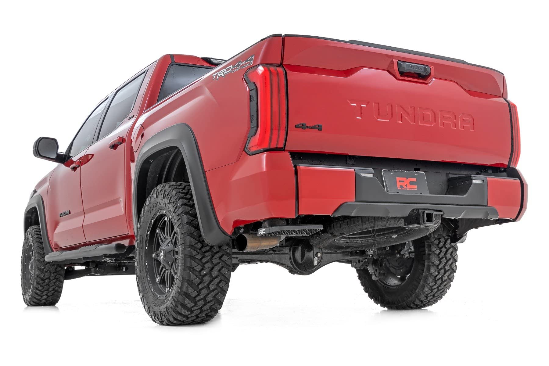 Rough Country Fender Flares Sport for Toyota Tundra (2022-2025) - 6" Flare Height, Paintable Flat Black ABS, UV-Protected, No-Drill Install